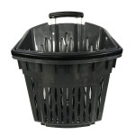 Купівельні кошики для супермаркету з колесами PLAST 38 BLACK